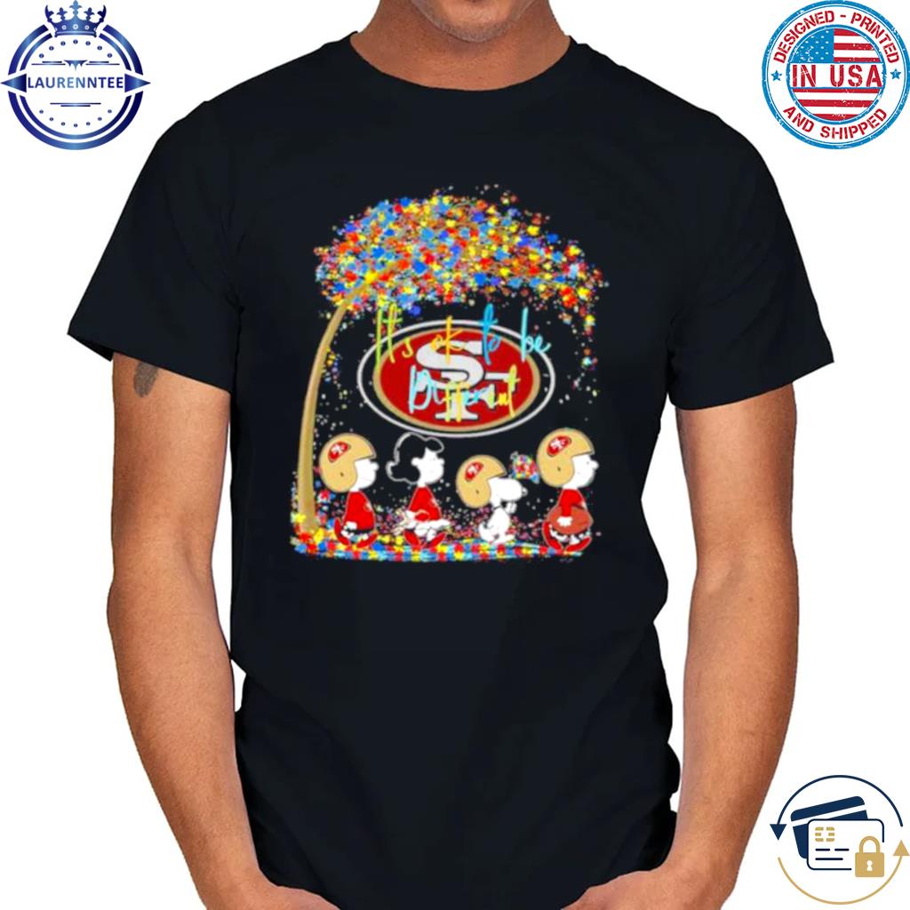 Official san francisco 49ers it's ok to be different autism shirt