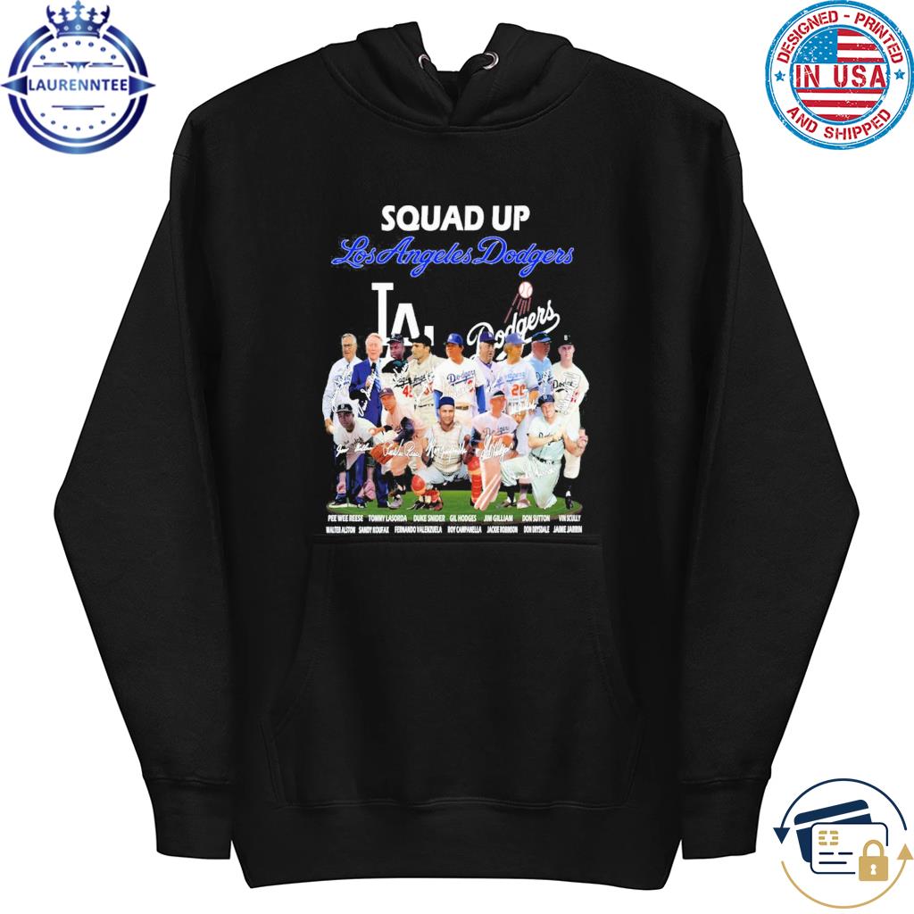 Squad Up Dodgers baseball signature shirt, hoodie, sweater and