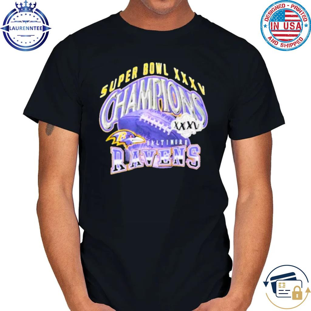 Official Super bowl xxxv champions baltimore ravens T-shirt, hoodie, tank  top, sweater and long sleeve t-shirt