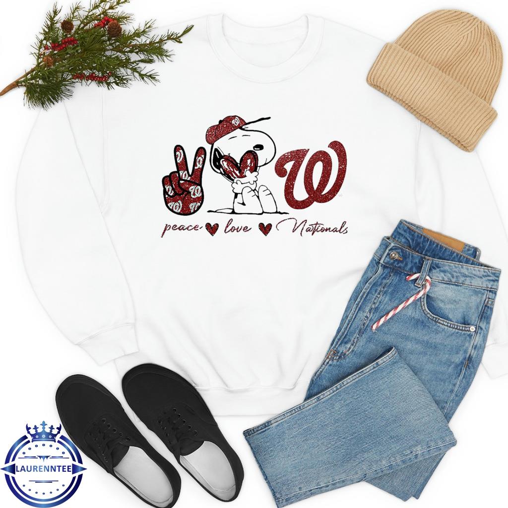 Washington Nationals Peace Love Nationals Snoopy Shirt, hoodie