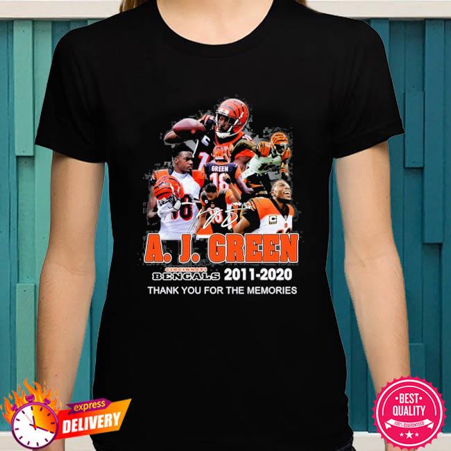 A. J. Green Cincinnati Bengals 2011 – 2020 Thank You For The Memories  Unisex T-Shirt, hoodie, sweater and long sleeve