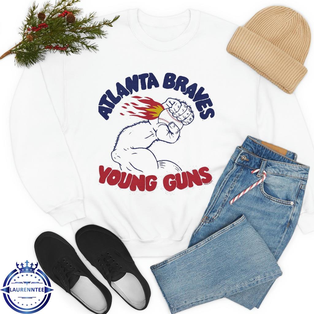 Atlanta Braves Homage Doodle Collection Young Guns Tri-Blend T-Shirt - Gray