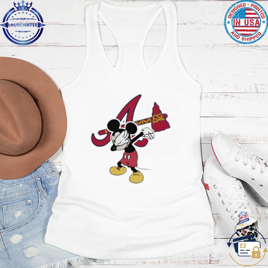 Atlanta Braves MLB Baseball Dabbing Mickey Disney Sports T Shirt -  Freedomdesign