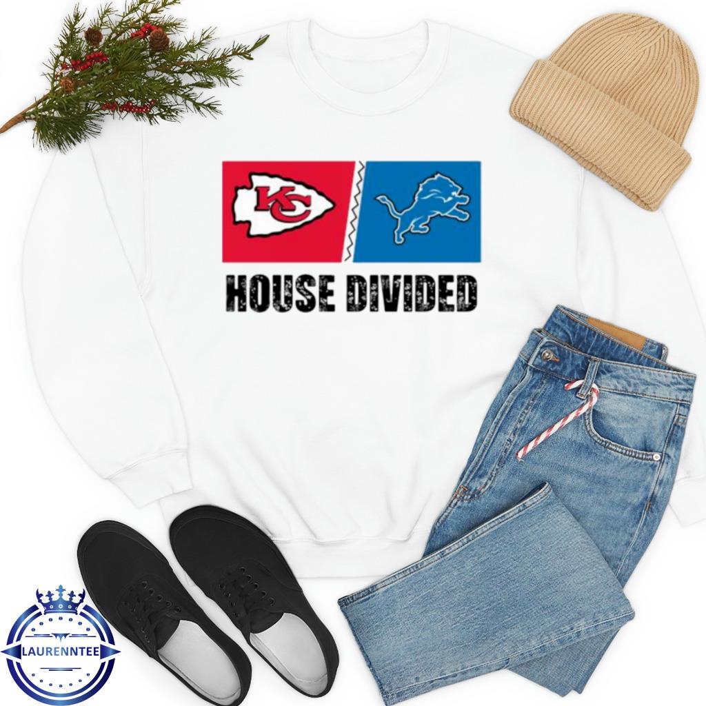 Awesome Kansas city Chiefs vs detroit lions house divided shirt