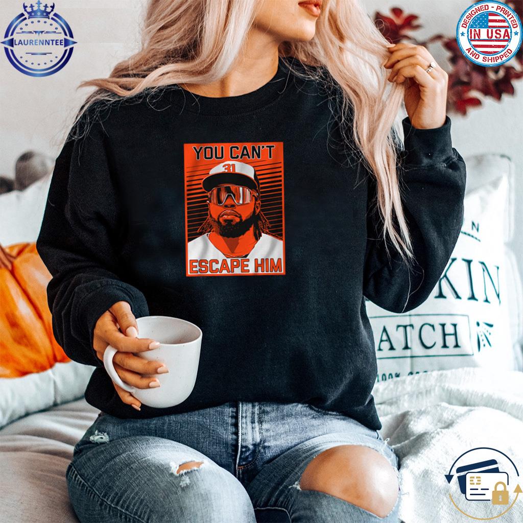 Awesome cedric Mullins you can't escape him Baltimore Orioles shirt,  hoodie, sweater, long sleeve and tank top