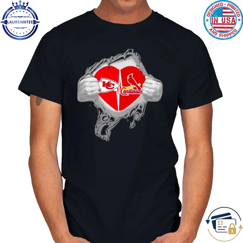 Blood Inside Me Kansas City Chiefs And St. Louis Cardinals It's In My Heart  Shirt