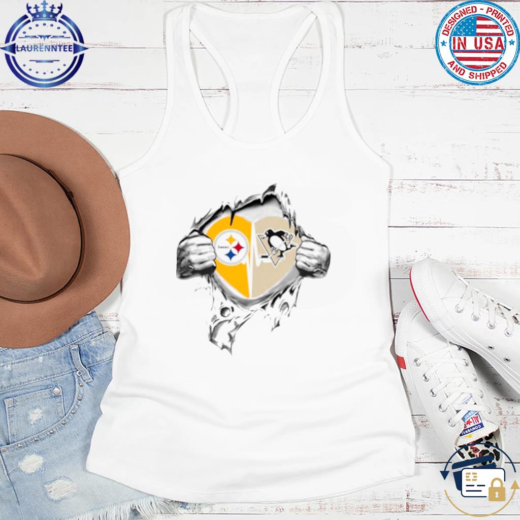 Blood Inside Me Pittsburgh Steelers And Pittsburgh Penguins 2023 T