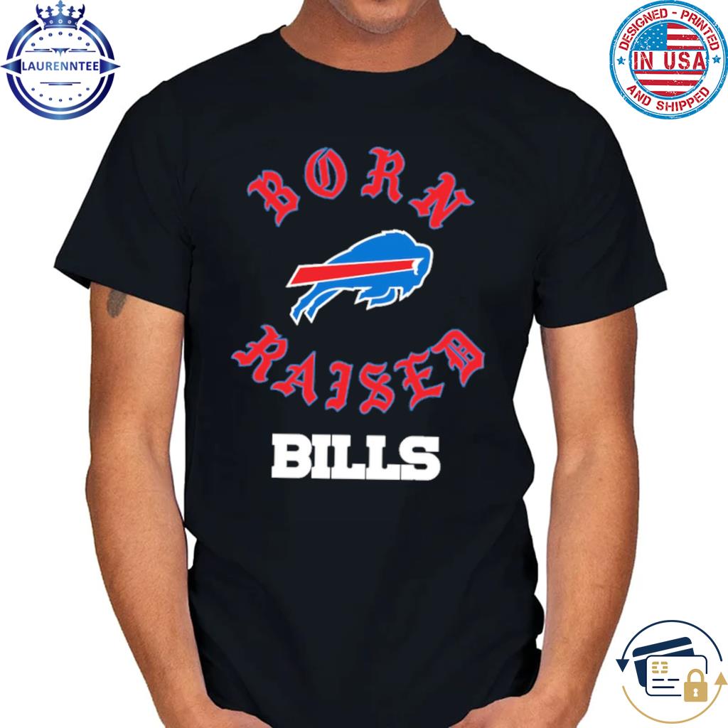 Unisex Born x Raised Black Buffalo Bills Pullover Hoodie Size: Extra Large