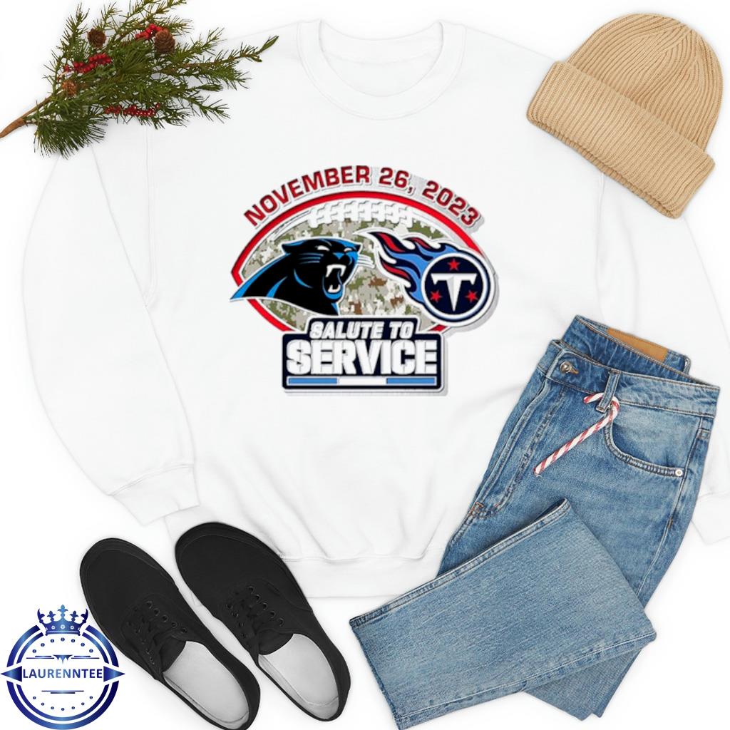 Original Gameday Carolina Panthers Vs Tennessee Titans Salute To Service  November 26 2023 T-Shirt, hoodie, sweater, long sleeve and tank top