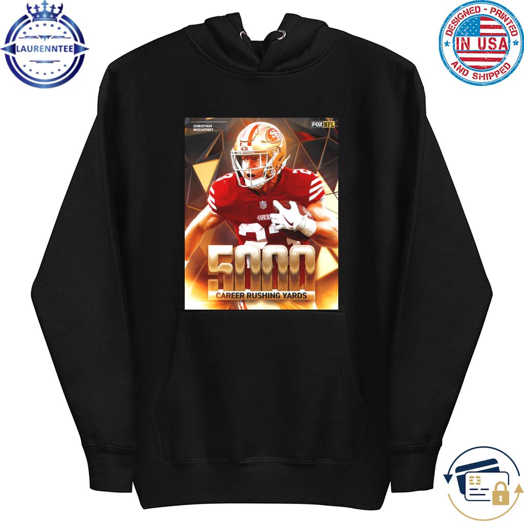 Christian mccaffrey 5000 career rushing yards shirt, hoodie, sweater, long  sleeve and tank top