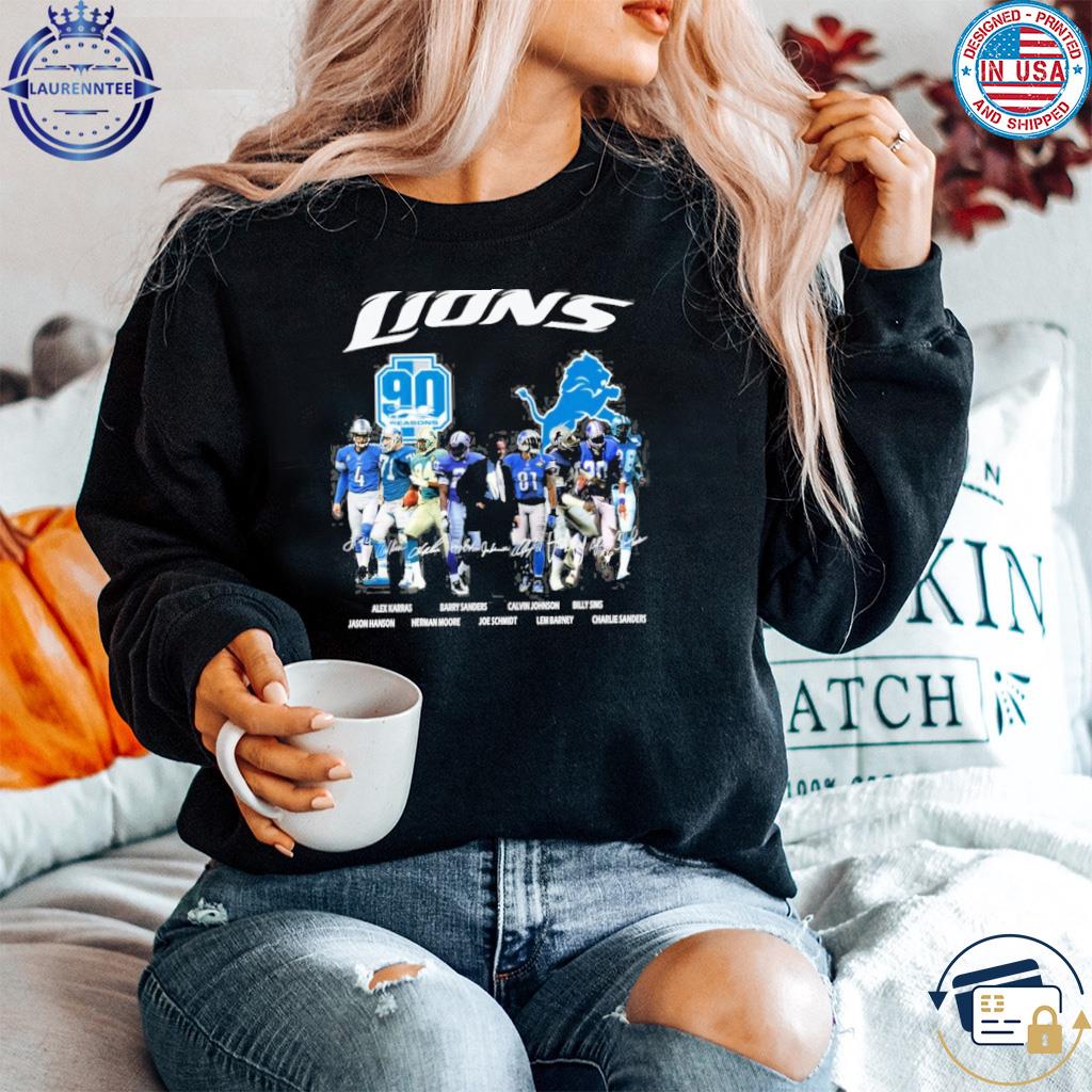 Detroit Lions 90 Seasons Signatures Shirt, hoodie, sweater, long sleeve and  tank top