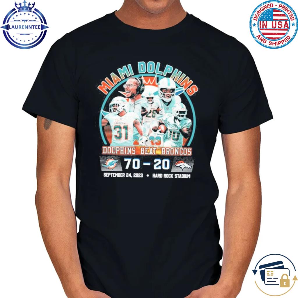 Dolphins Beat Broncos T-shirt - Shibtee Clothing