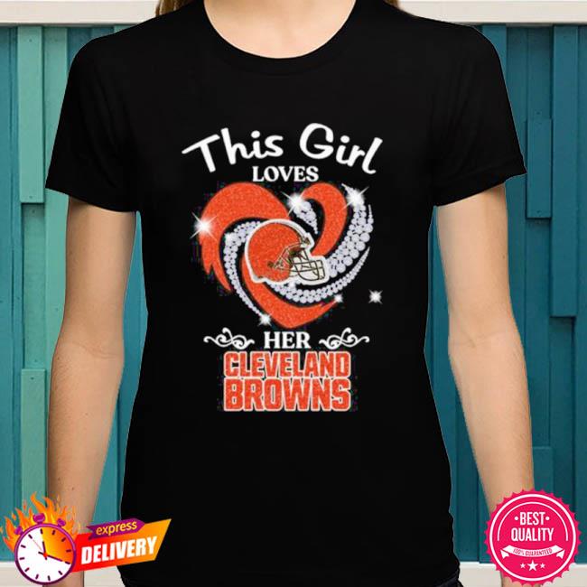 Heart Diamond This Girl Loves Her Cleveland Browns 2023 shirt