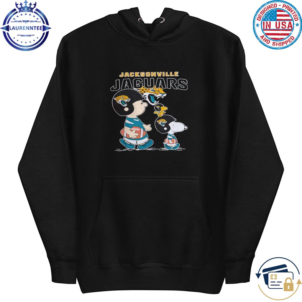 Jacksonville Jaguars Lets Play Football Together Snoopy Charlie Brown And Woodstock Shirt hoodie