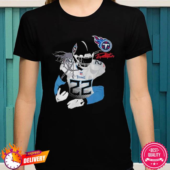 Licensed Gear Nfl Tennessee Titans Derrick Henry Navy Player T Shirt -  Peanutstee