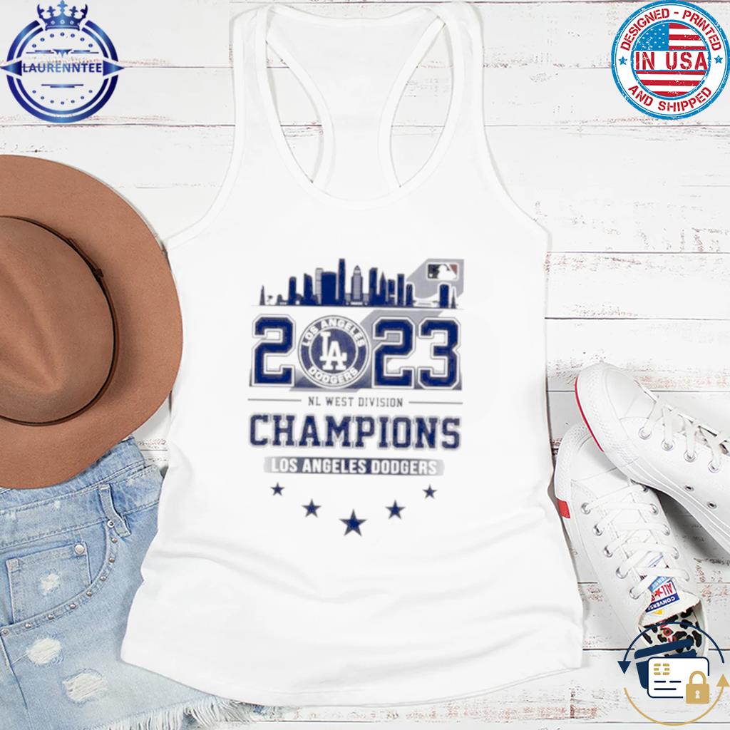 Los angeles dodgers 2023 nl division champions skyline shirt, hoodie,  sweater, long sleeve and tank top