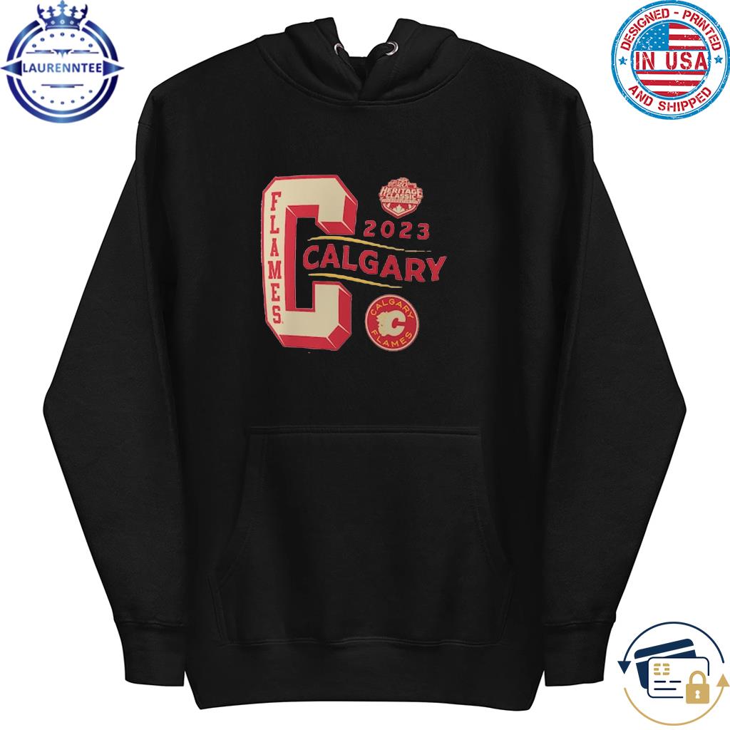 Men's Fanatics Branded Gray Calgary Flames 2023 NHL Heritage Classic Wordmark Long Sleeve T-Shirt Size: Small