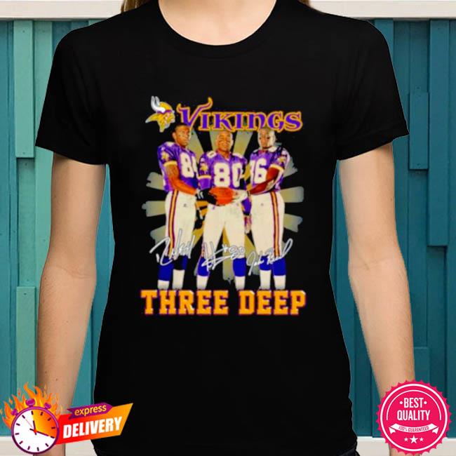 Official Minnesota vikings three deep jake reed cris carter randy moss  signatures T-shirt, hoodie, sweater, long sleeve and tank top