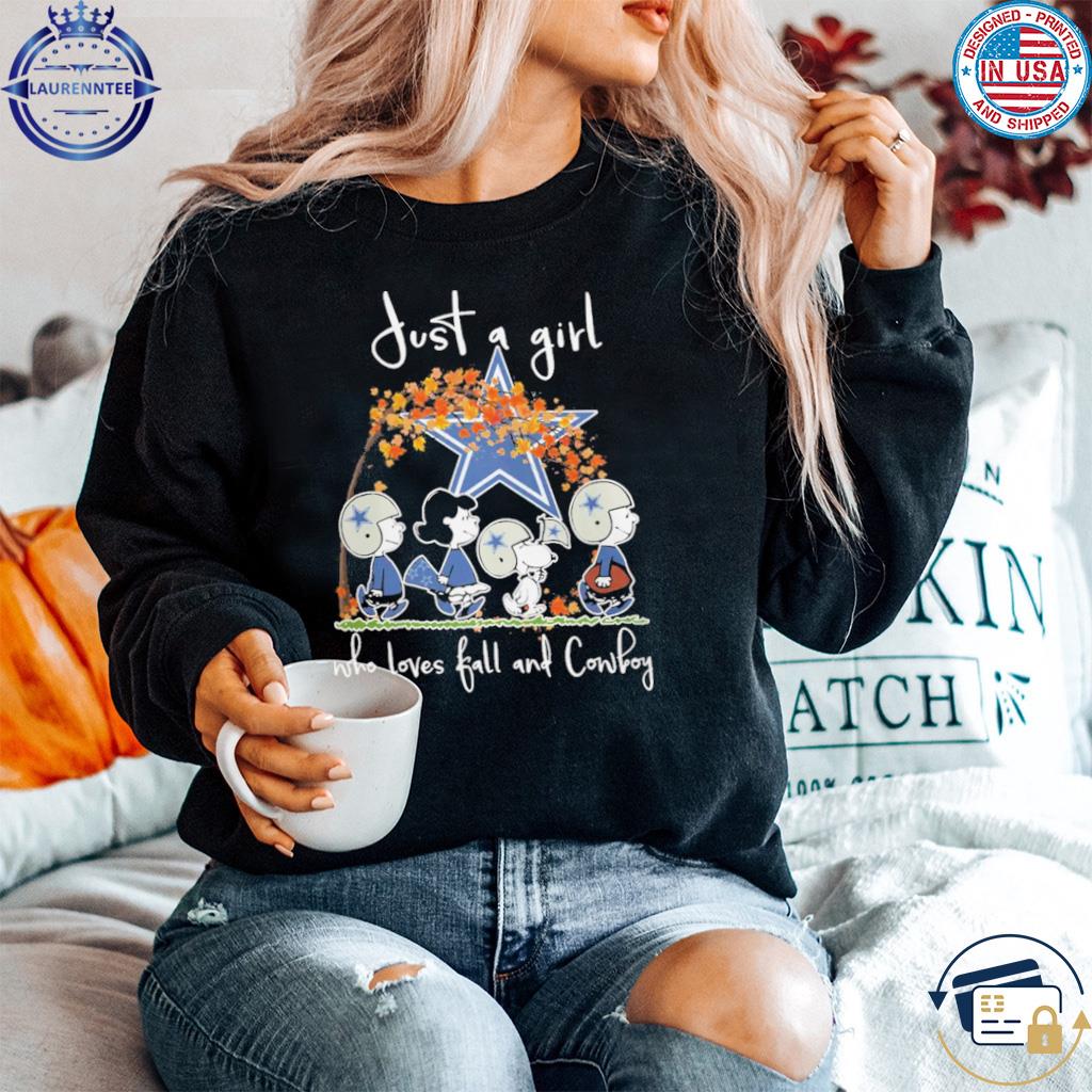 Just A Girl Who Loves Fall And Dallas Cowboys Unisex T-Shirt