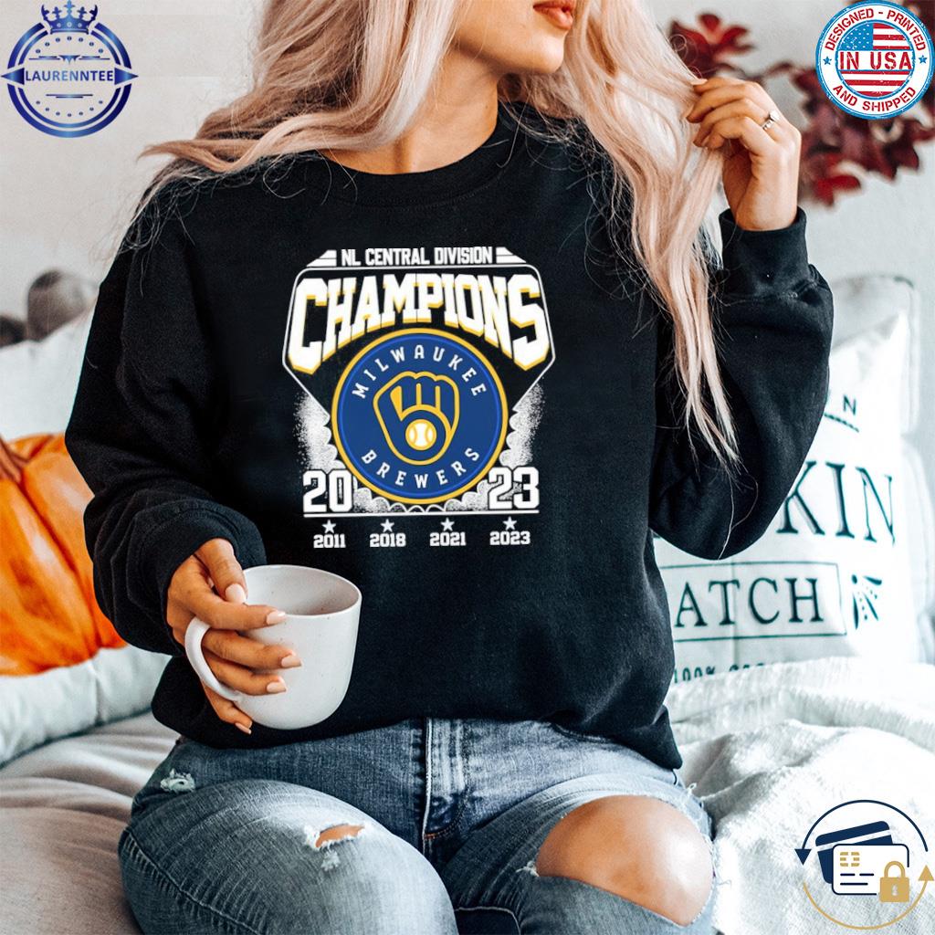Nl Central Divison Champions Milwaukee Brewers 2011 2018 2021 2023 T-shirt