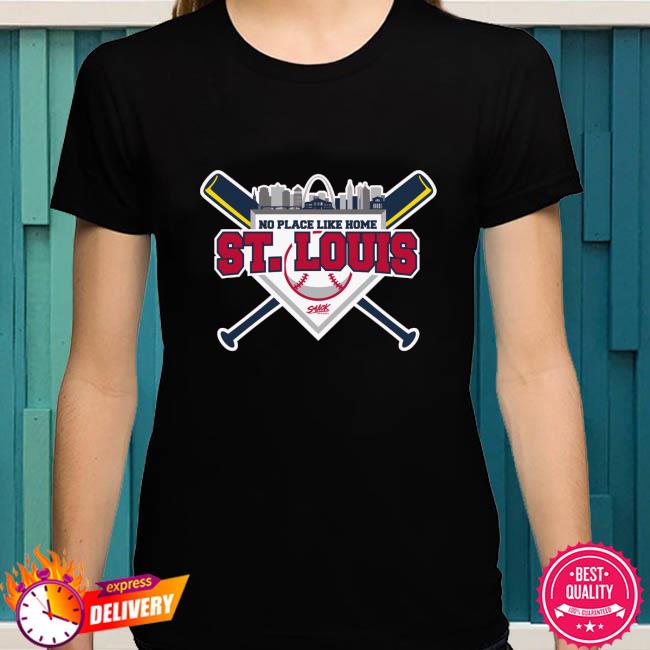  St Louis Baseball Fans. No Place Like Home Red T-Shirt