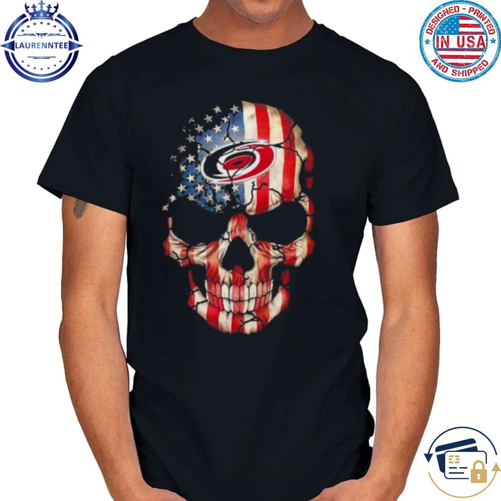 American Flag Skull Carolina Hurricanes 2023 Shirt
