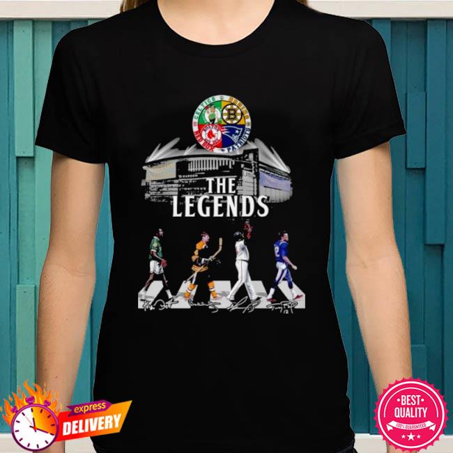 Boston Sport Teams The Legends Abbey Road Signatures 2023 Men's T