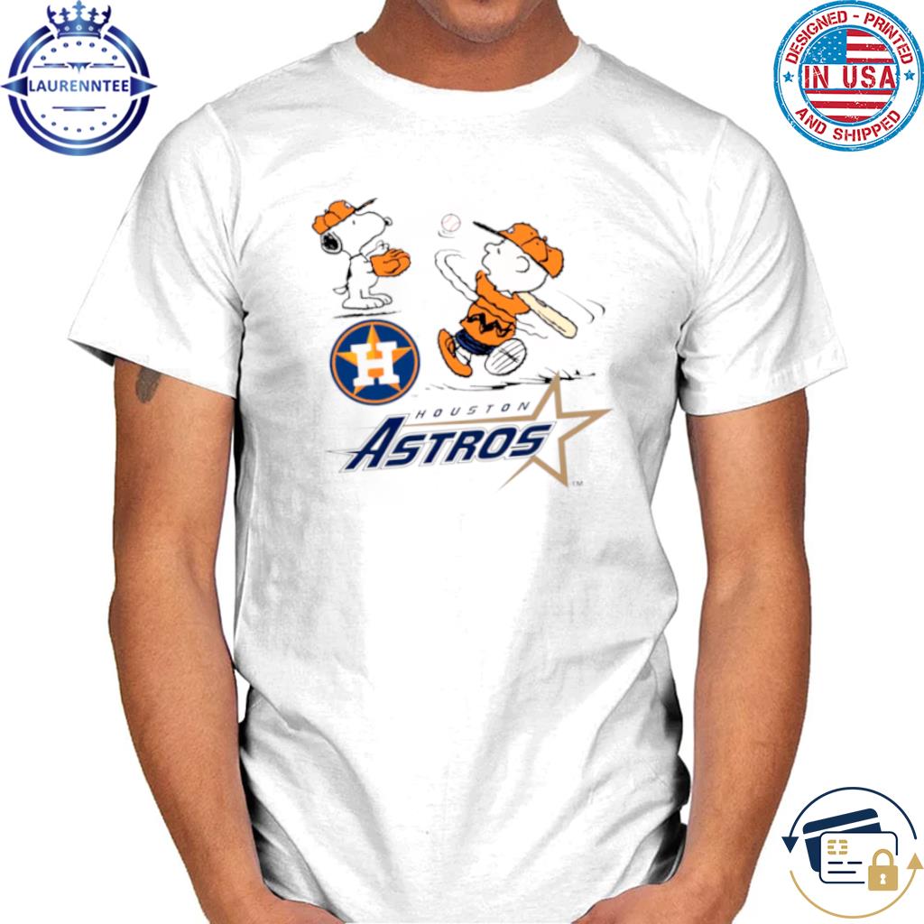 Peanuts Charlie Brown And Snoopy Playing Baseball Houston Astros Shirt -  Peanutstee