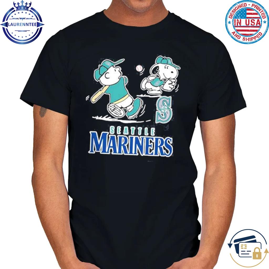 Peanuts Charlie Brown And Snoopy Playing Baseball Seattle Mariners shirt,  hoodie, sweater, long sleeve and tank top