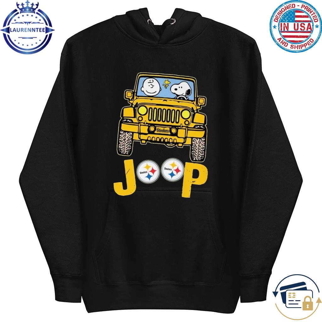 Peanuts Charlie Brown Snoopy And Woodstock Jeep Pittsburgh Steelers Shirt -  Limotees