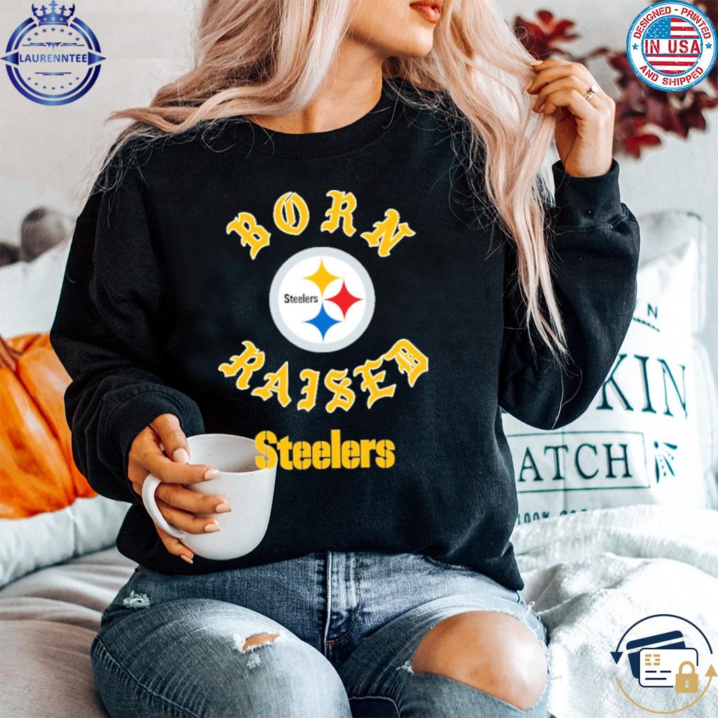 Unisex Born x Raised Yellow Pittsburgh Steelers Pullover Hoodie Size: Extra Large