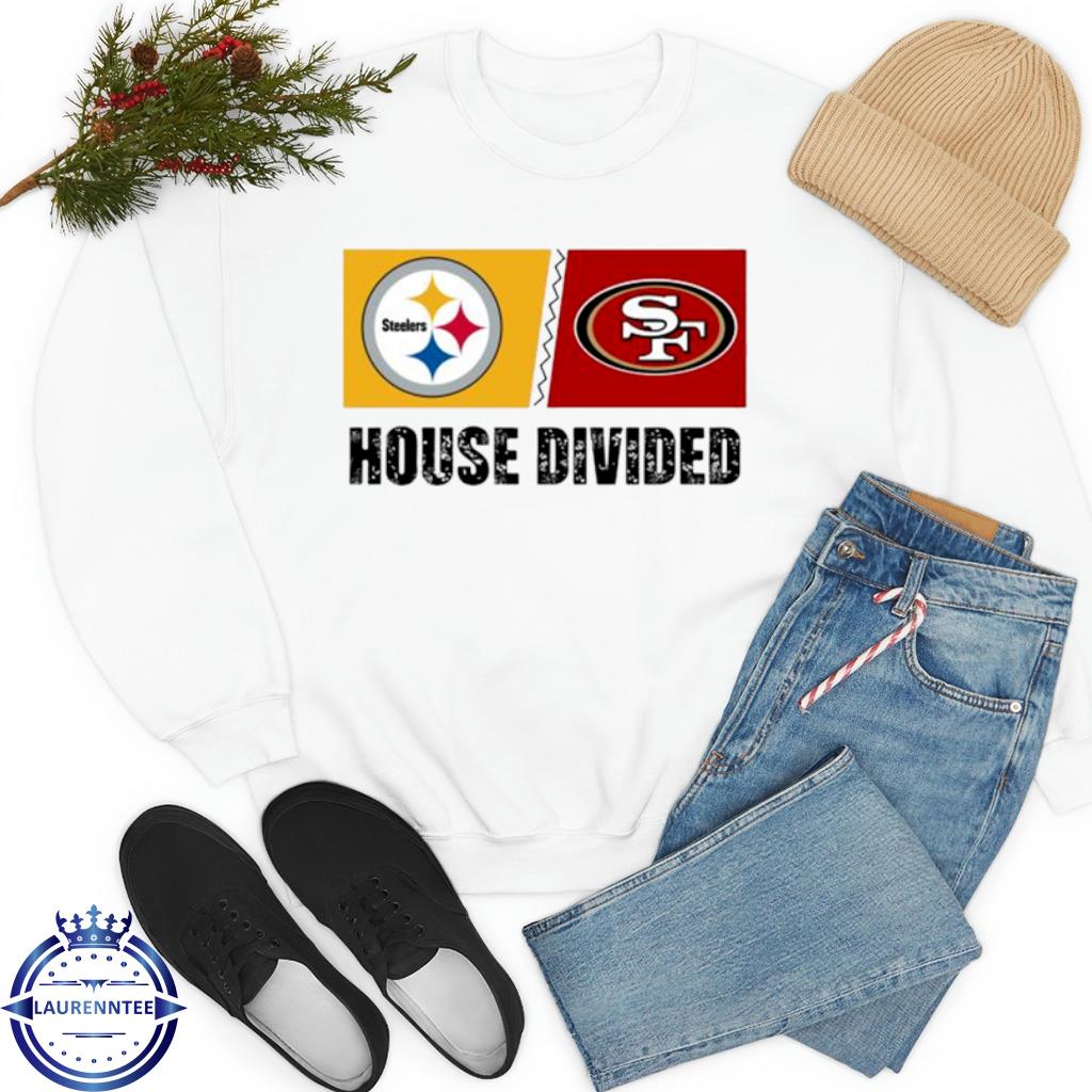 NFL Pittsburgh Steelers vs san francisco 49ers house divided shirt