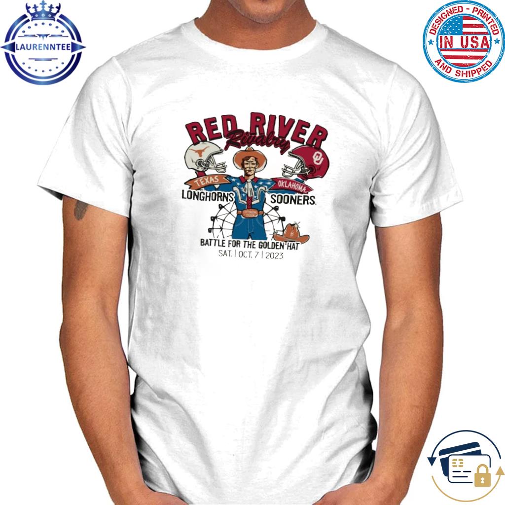 Red River Rivalry Texas Longhorns vs Oklahoma Sooners Battle For The Golden  Hat 2023 shirt, hoodie, sweater, long sleeve and tank top