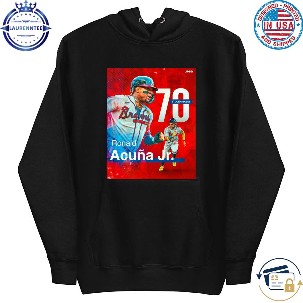 Ronald acuña jr. is the founding member of the 40 70 club shirt, hoodie,  sweater, long sleeve and tank top