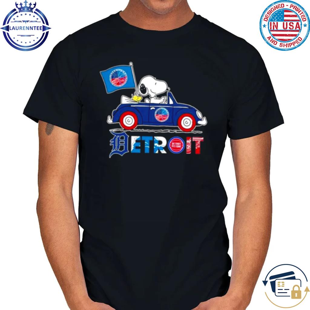 Snoopy and Woodstock driving car Detroit Tigers shirt, hoodie