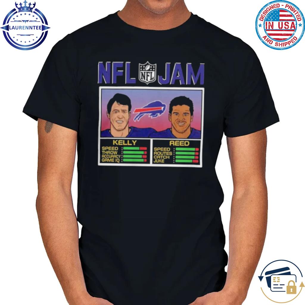 Nfl Jam Buffalo Bills Andre Reed Jim Kelly T-shirt - Bluecat