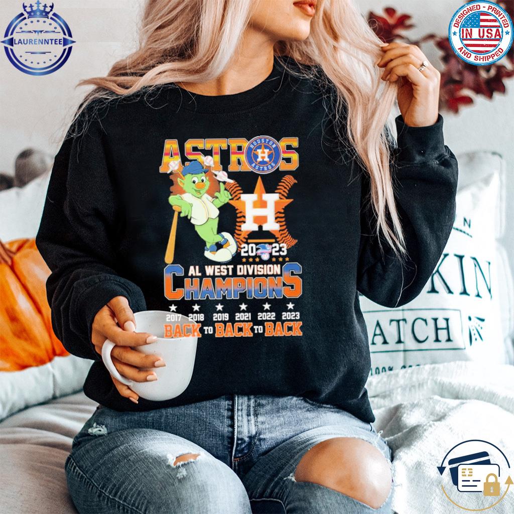 Houston astros al west Division champions back to back to back shirt,  hoodie, sweater, long sleeve and tank top