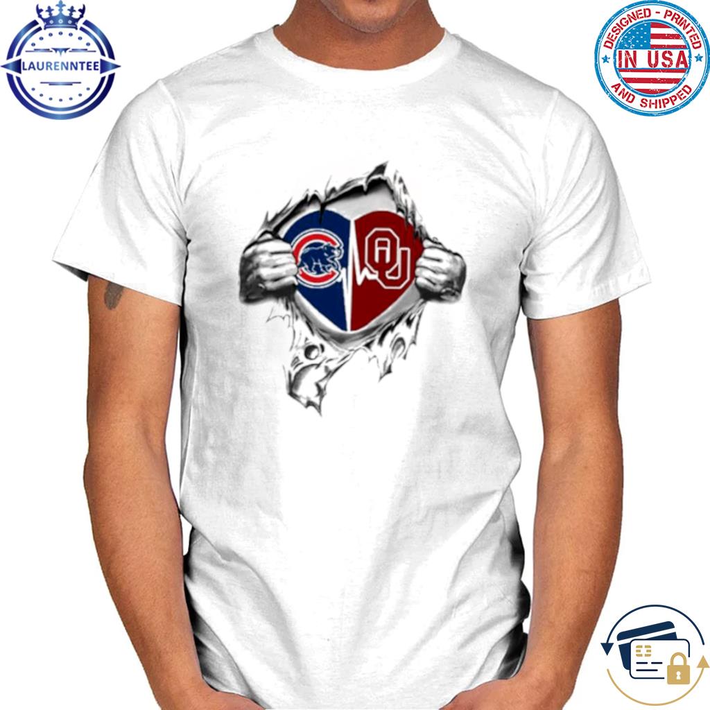 Blood inside me chicago cubs and oklahoma sooners 2023 shirt