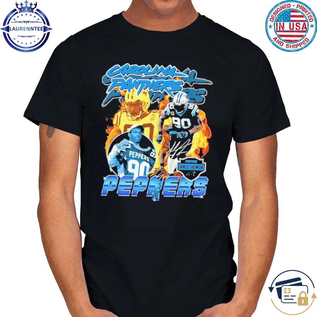 Julius Peppers Carolina Panthers Mitchell Ness 2023 Hall Of Honor T-Shirt