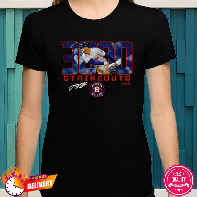 Justin Verlander Houston Astros 3000 Career Strikeouts T Shirt
