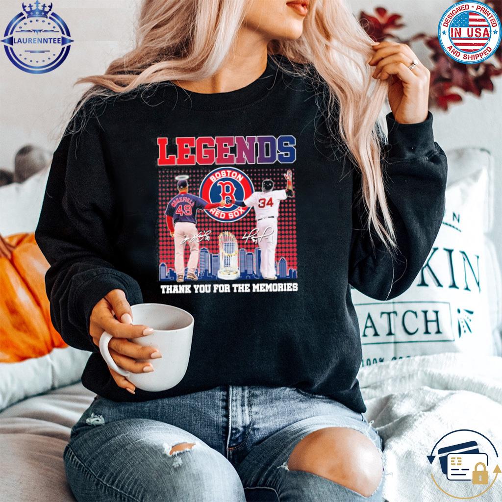 Legends boston red sox thank you for the memories shirt, hoodie, sweater,  long sleeve and tank top
