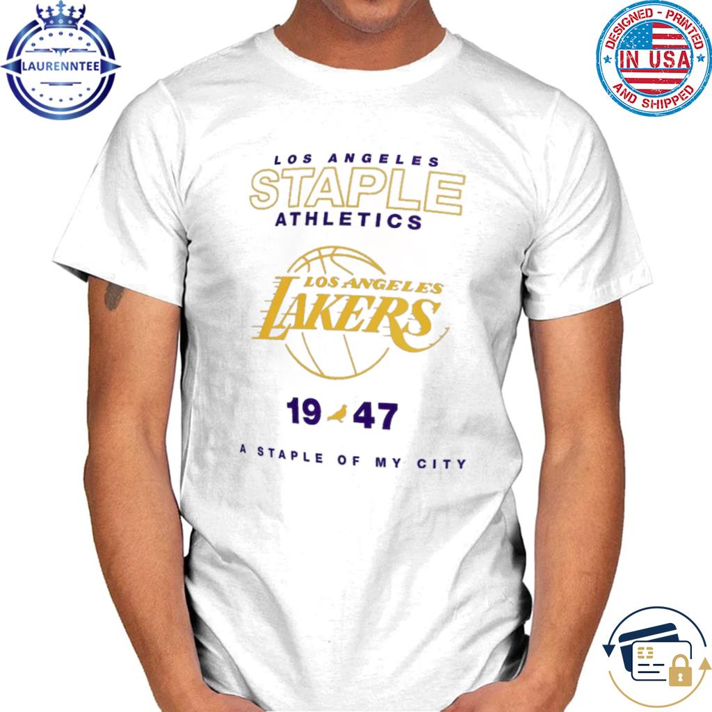 Men's NBA x Staple Cream Los Angeles Lakers Home Team T-Shirt Size: Extra Large