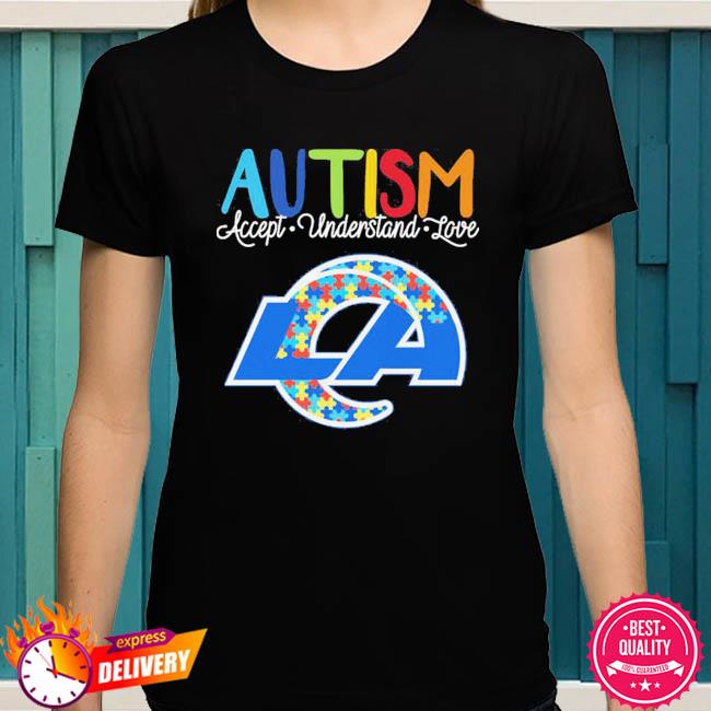 Los Angeles Rams Nfl Autism Awareness Accept Understand Love Shirt