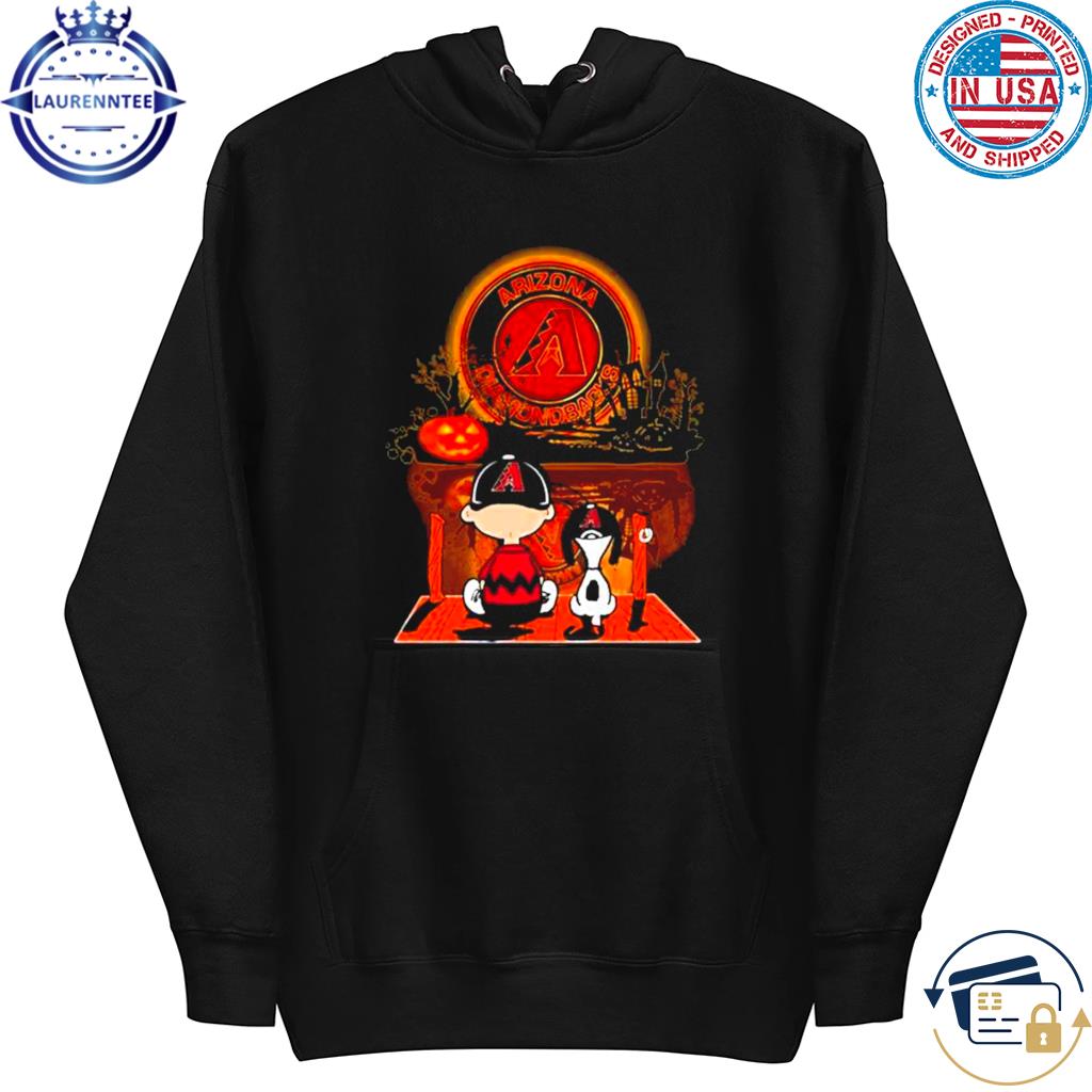 Peanut Snoopy And Charlie Brown Arizona Diamondbacks Sitting Under Moon  Halloween 2023 Shirt