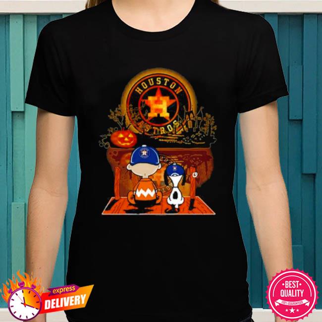 Snoopy Charlie Brown Sit Under Moon Houston Astros Halloween Shirt -  Guineashirt Premium ™ LLC