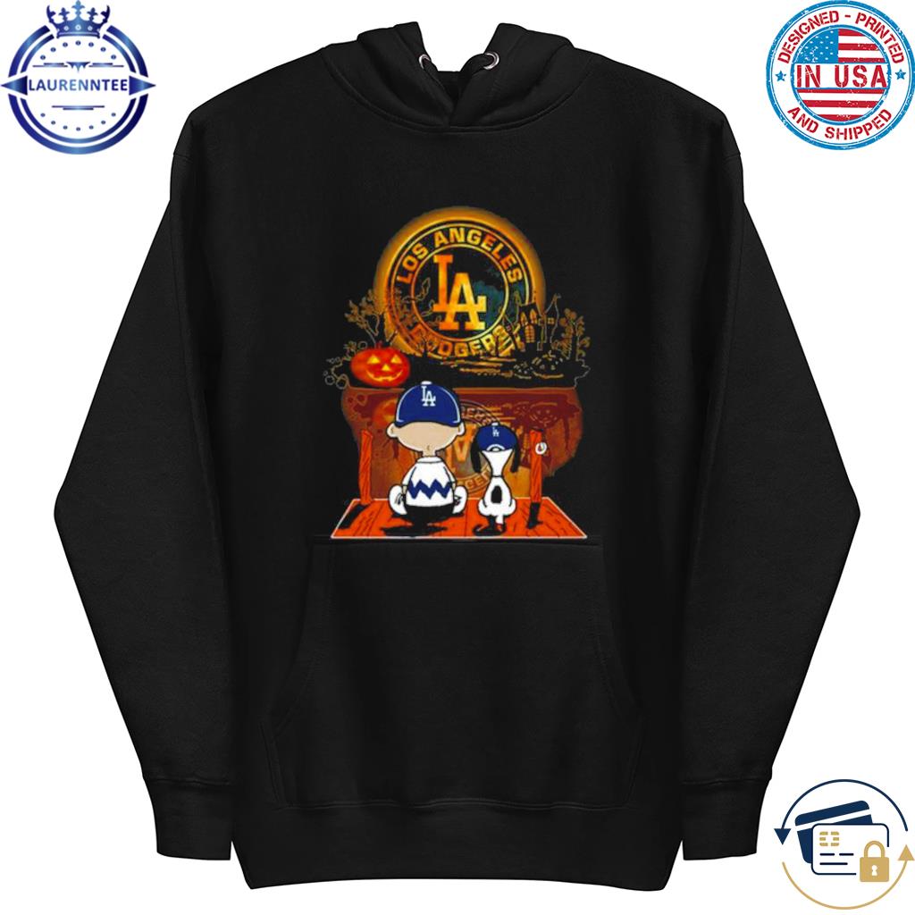 Peanut Snoopy And Charlie Brown Los Angeles Dodgers Sitting Under