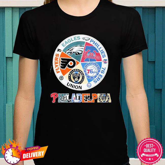 Philadelphia Teams Flyers Eagles Phillies 76 Ers Union T-shirt - Shibtee  Clothing