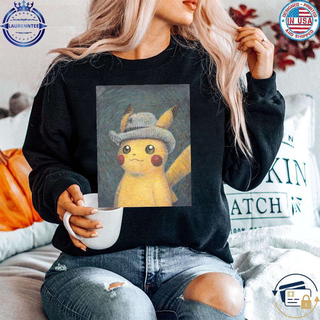 Pokemon x Van Gogh Museum Pikachu Portrait Inspired By Van Gogh Self  Portrait Poster Canvas - Binteez