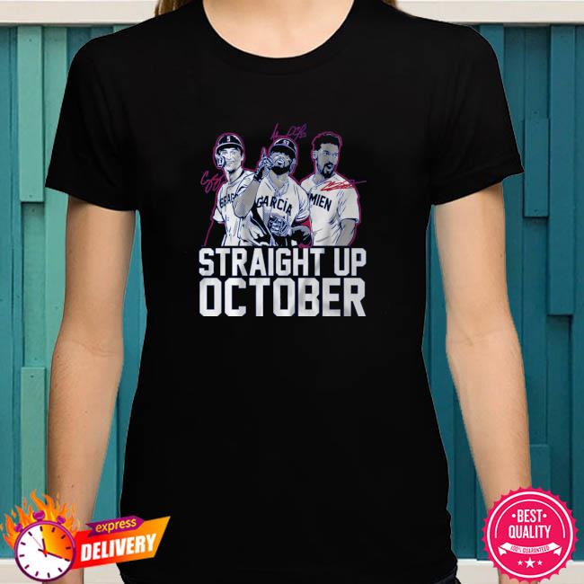 corey seager marcus semien and adolis garcia straight up october T-Shirt