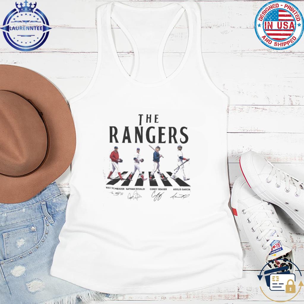 Texas Rangers Shirt Rangers Walking Abbey Road Signatures Shirt